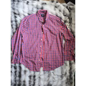 Abercrombie & Fitch Button‑Down Shirt – Red/Blue Check Large